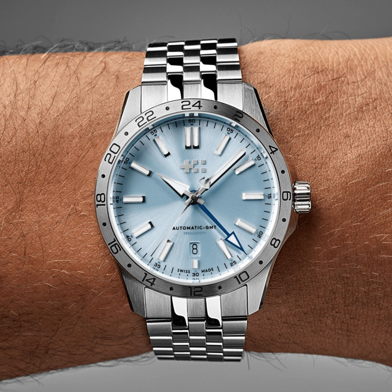 Christopher Ward,C60 39mm,39mm,Stainless Steel,Blue,Automatic,Day,Dule Time,C63,C63-39AGM3-S00B5-B1
