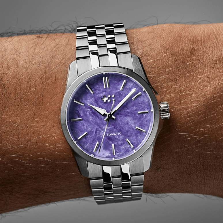 Christopher Ward,C63 36mm,36mm,Stainless Steel,Purple,Automatic,38hours,Sapphire,Crystal Glass,C63,C63-36A3H1-S00P0-B1
