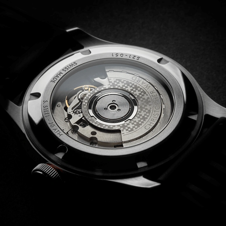 Christopher Ward,C65 41mm,41mm,Stainless Steel,Black,Automatic,Day,Dule Time,C65,C65-41AGM2-S0KK1-B0
