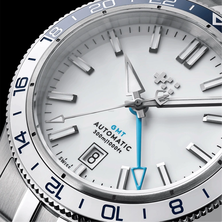 Christopher Ward,C60 40mm,40mm,Stainless Steel,White,Automatic,Day,Dule Time,GMT,C60,C60-40AGM31S0BW0-RBB