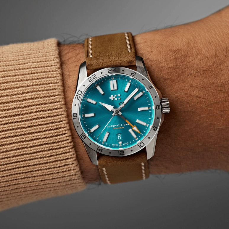 Christopher Ward,C63 36mm,36mm,Stainless Steel,Blue,Automatic,Day,Dule Time,C63,C63-36AGM3-S00B4-VC