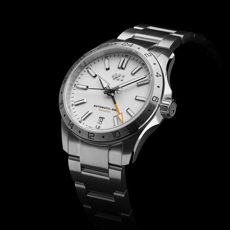Christopher Ward,C63 36mm,36mm,Stainless Steel,White,Automatic,Day,Dule Time,C63,C63-36AGM3-S00W0-B1