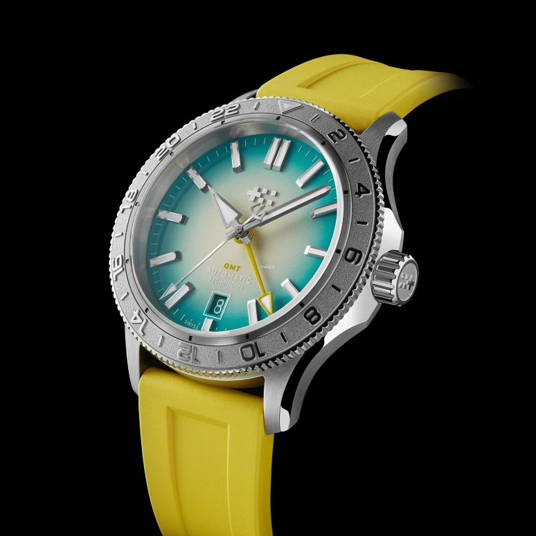 Christopher Ward,C60 40mm,40mm,Stainless Steel,Cyan,Gradient,Automatic,Day,Dule Time,GMT,C60,C60-40AGM31S00V0-B0