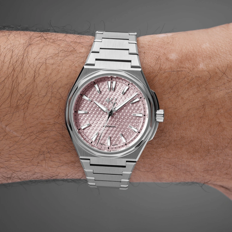 Christopher Ward,The Twelve 36mm,36mm,Stainless Steel,Pink Red,Automatic,38hours,Sapphire,Crystal Glass,C12,C12-36A3H1-S00F0-B0