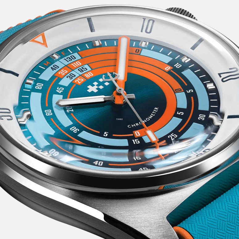 Christopher Ward,C65 41mm,41mm,Stainless Steel,Blue,Orange,Automatic,Countdown,38hours,C65,C65-41CSC2-S0WB0-B0