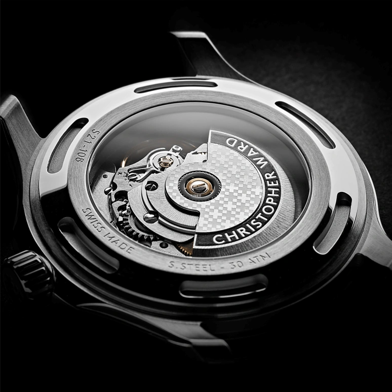 Christopher Ward,C60 42mm,42mm,Stainless Steel,Ceramic,White,Automatic,Day,38hours,C60,C60-42ADA31S0KW1-RO2