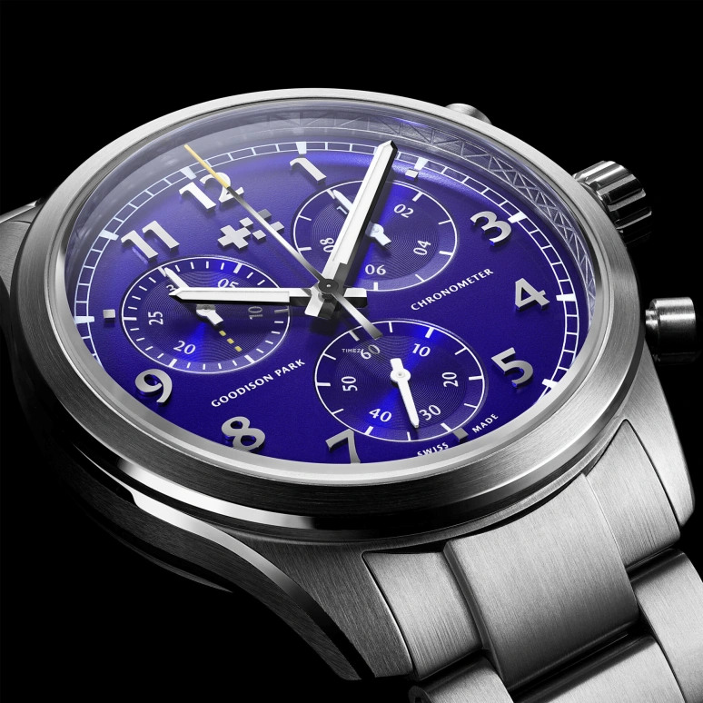 Christopher Ward,C63 39mm,39mm,Stainless Steel,Blue,Quartz,Chronograph,27740hours,C63,C63-39QCC3-S00B0-B0