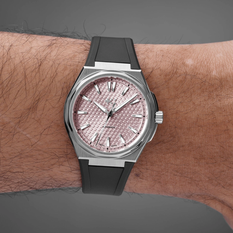 Christopher Ward,The Twelve 36mm,36mm,Stainless Steel,Pink Red,Automatic,38hours,Sapphire,Crystal Glass,C12,C12-36A3H1-S00F0-RK