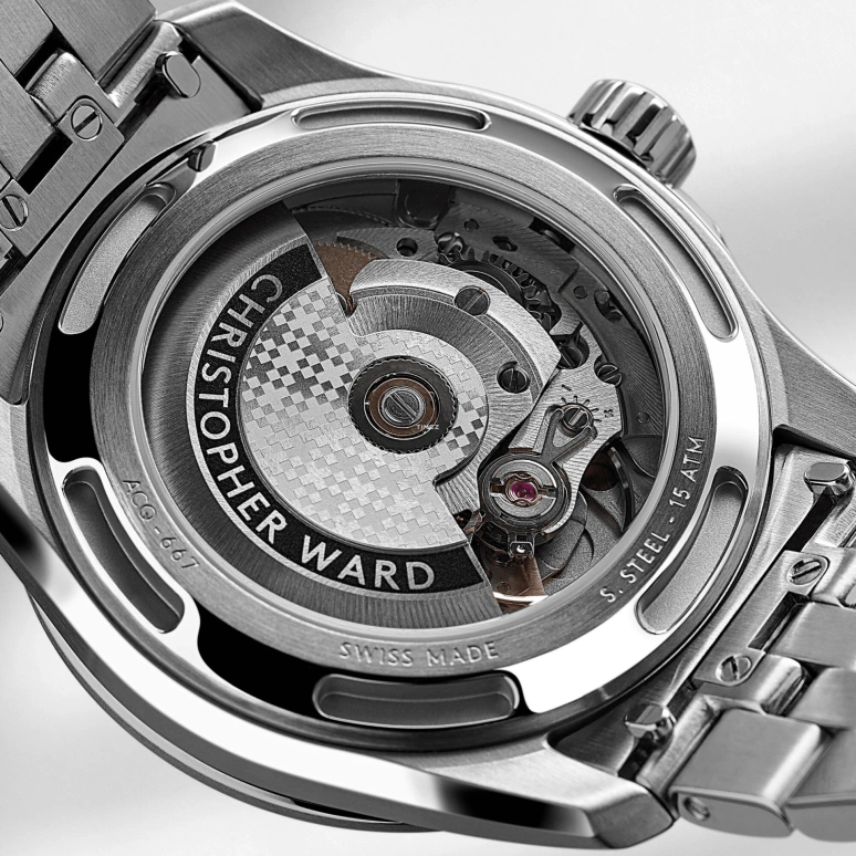 Christopher Ward,C63 36mm,36mm,Stainless Steel,Red,Automatic,Day,38hours,C63,C63-36ADA3-S00R3-B1