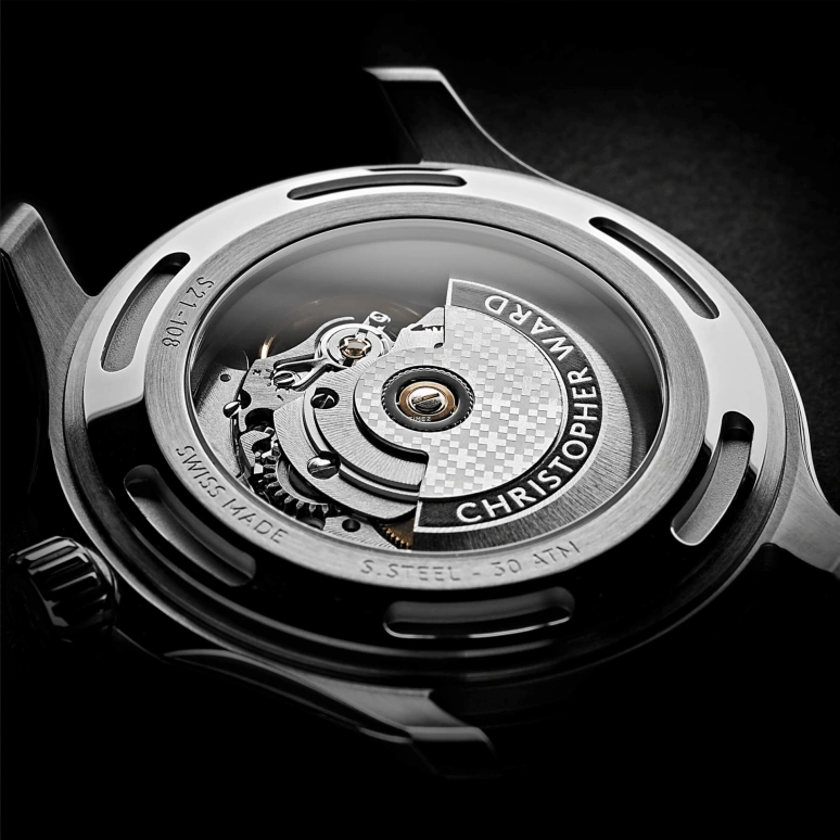 Christopher Ward,C60 42mm,42mm,Stainless Steel,Black,Automatic,Day,38hours,C60,C60-42ADA31S0KK1-HKR