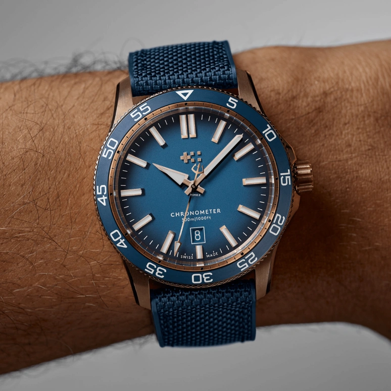 Christopher Ward,C60 42mm,42mm,Bronze,Blue,Automatic,Day,38hours,C60,C60-42ADC31BPBB0-HB