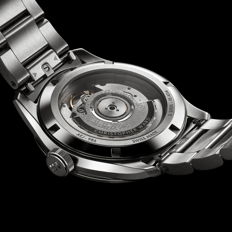 Christopher Ward,C65 38mm,38mm,Stainless Steel,White,Automatic,Day,Dule Time,C65,C65-38AGM3-S00E1-B0
