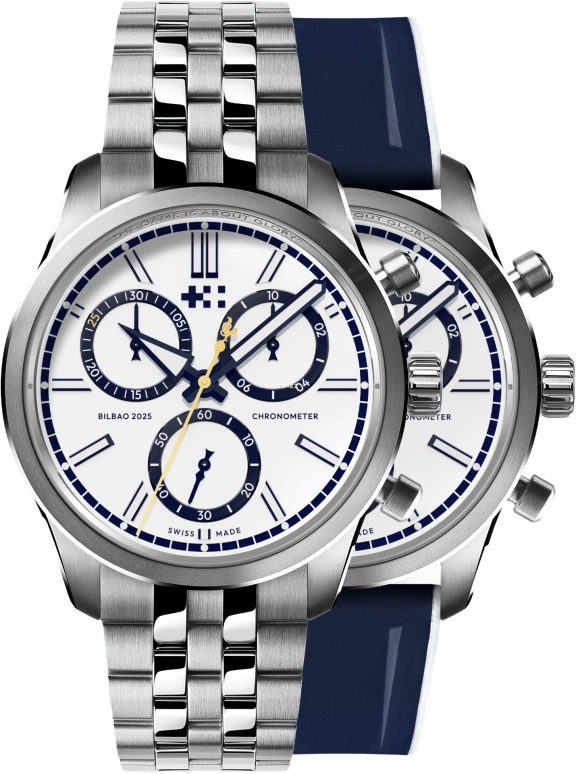 Christopher Ward,C63 39mm,39mm,Stainless Steel,White,Quartz,Chronograph,Sapphire,C63,C63-39QCC3-THFC-B1R