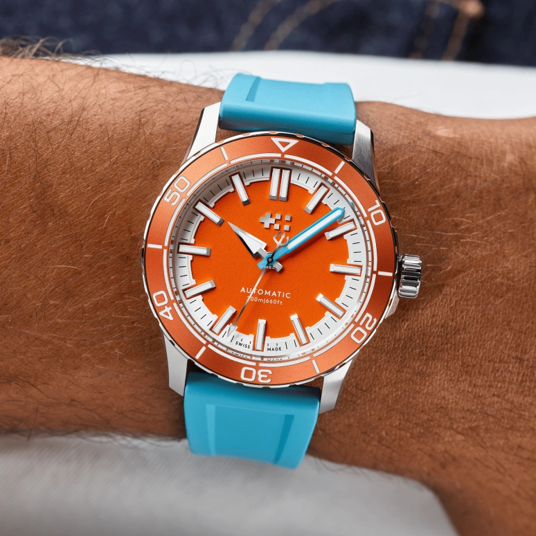 Christopher Ward,C60 41mm,41mm,Stainless Steel,Aluminium,Orange,Automatic,38hours,Sapphire,Crystal Glass,C60,C60-41A3H31S0OO0-RLB