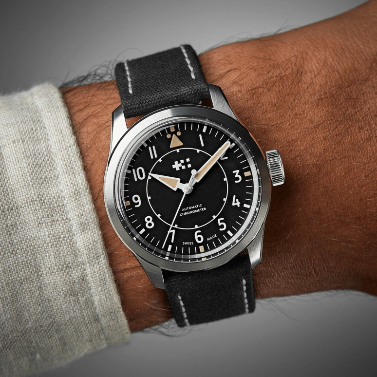Christopher Ward,C65 38mm,38mm,Stainless Steel,Black,Automatic,38hours,Hardlex,C65,C65-38A3H3-S00K1-WK