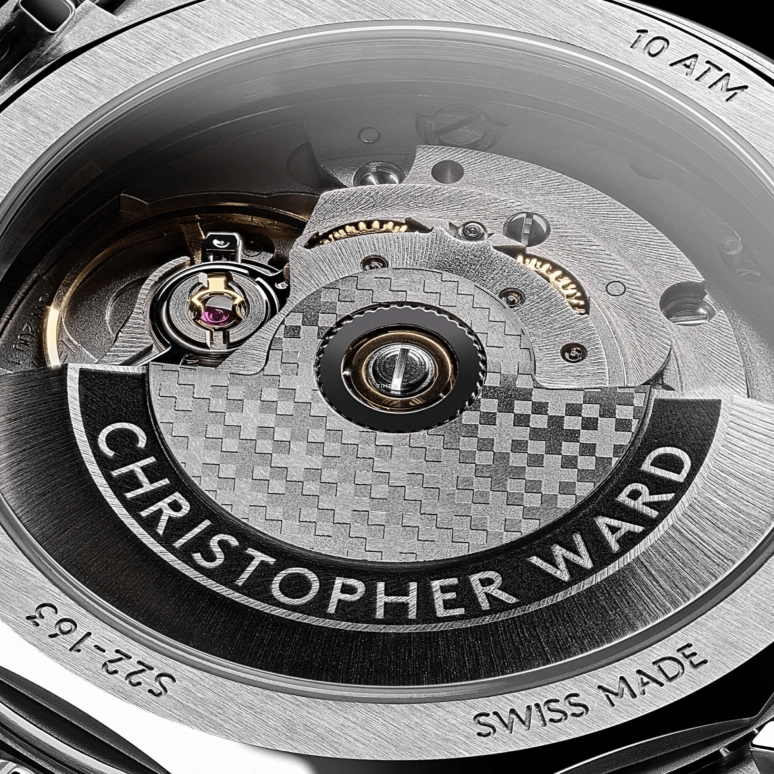 Christopher Ward,The Twelve 36mm,36mm,Stainless Steel,Black,Automatic,38hours,Sapphire,Crystal Glass,C12,C12-36A2H1-S0AK0-RK