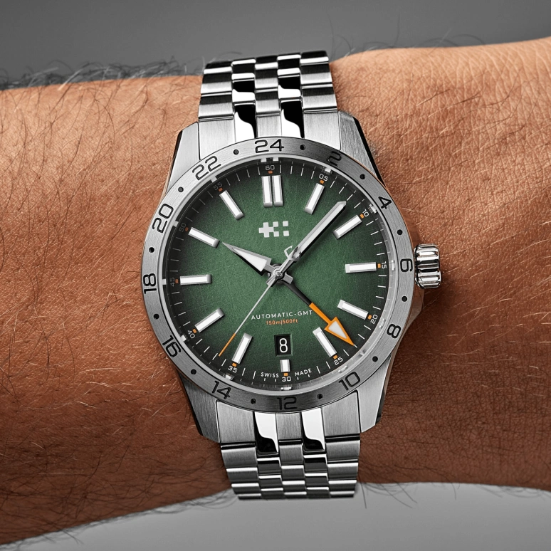 Christopher Ward,C63 39mm,39mm,Stainless Steel,Green,Automatic,Day,Dule Time,C63,C63-39AGM3-S00V1-B1