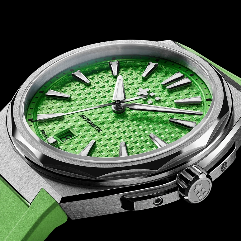 Christopher Ward,Ice Cream Twelve 38mm,38mm,Stainless Steel,Green,Automatic,Day,38hours,C12,C12-38ADA1-S00V1-BRV