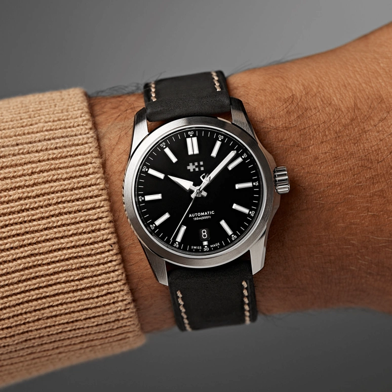 Christopher Ward,C63 36mm,36mm,Stainless Steel,Black,Automatic,Day,38hours,C63,C63-36ADA3-S00K1-VK