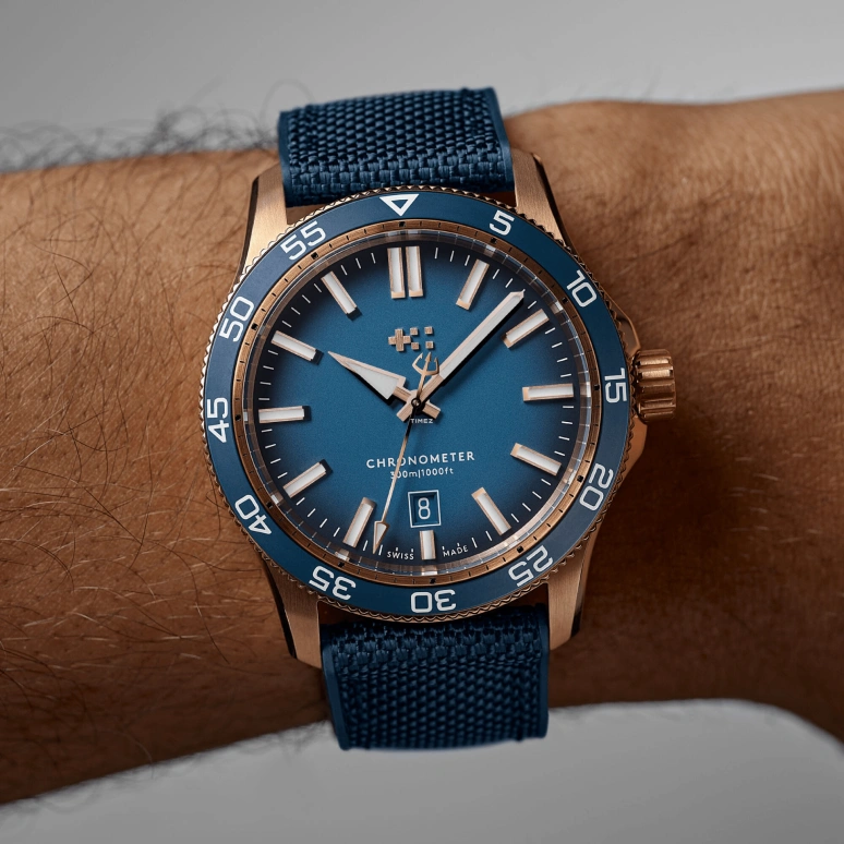 Christopher Ward,C60 42mm,42mm,Bronze,Blue,Automatic,Day,38hours,C60,C60-42ADC31B0BB0-HB