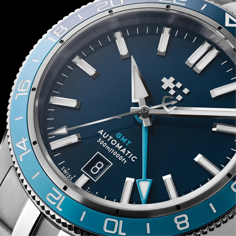 Christopher Ward,C60 40mm,40mm,Stainless Steel,Blue,Automatic,Day,Dule Time,GMT,C60,C60-40AGM31S0BB0-B0