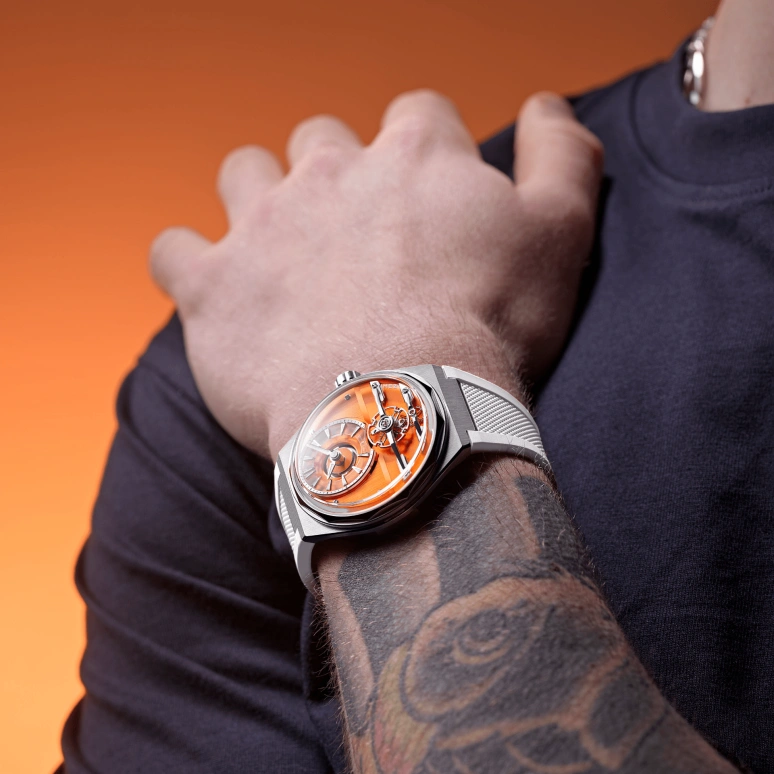 Christopher Ward,The C12 Loco 41mm,41mm,Stainless Steel,Orange,Handwound,Tourbillon,144hours,C12,C12-41H6D1-S00O0-RW