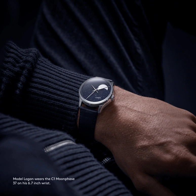 Christopher Ward,C1 37mm,37mm,Stainless Steel,Blue,Automatic,Moonphase,38hours,C01,C01-37AMP2-S00B0-B1