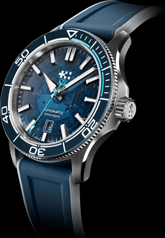 Christopher Ward,C60 42mm,42mm,Stainless Steel,Blue,Automatic,Day,38hours,C60,C60-42ADA31S0BB3-RBW