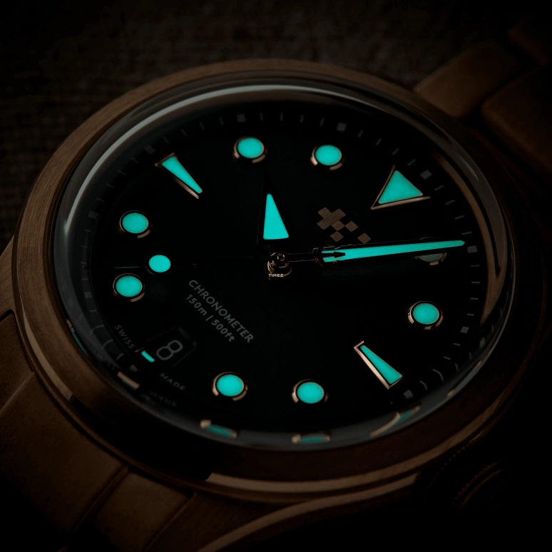 Christopher Ward,C65 38mm,38mm,Bronze,Ocean Blue,Automatic,Day,38hours,C65,C65-38ADC3-B00B0-VT