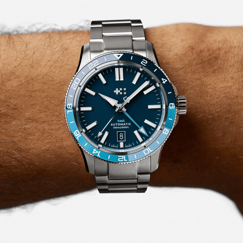 Christopher Ward,C60 40mm,40mm,Stainless Steel,Blue,Automatic,Day,Dule Time,GMT,C60,C60-40AGM31S0BB0-B0