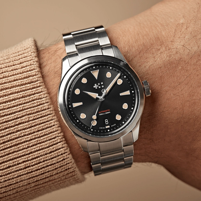 Christopher Ward,C65 38mm,38mm,Stainless Steel,Black,Automatic,Day,38hours,C65,C65-38ADA3-S00K0-B0