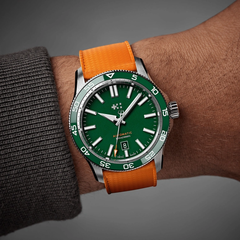 Christopher Ward,C60 42mm,42mm,Stainless Steel,Green,Automatic,Day,38hours,C60,C60-42ADA31S0VV1-RO