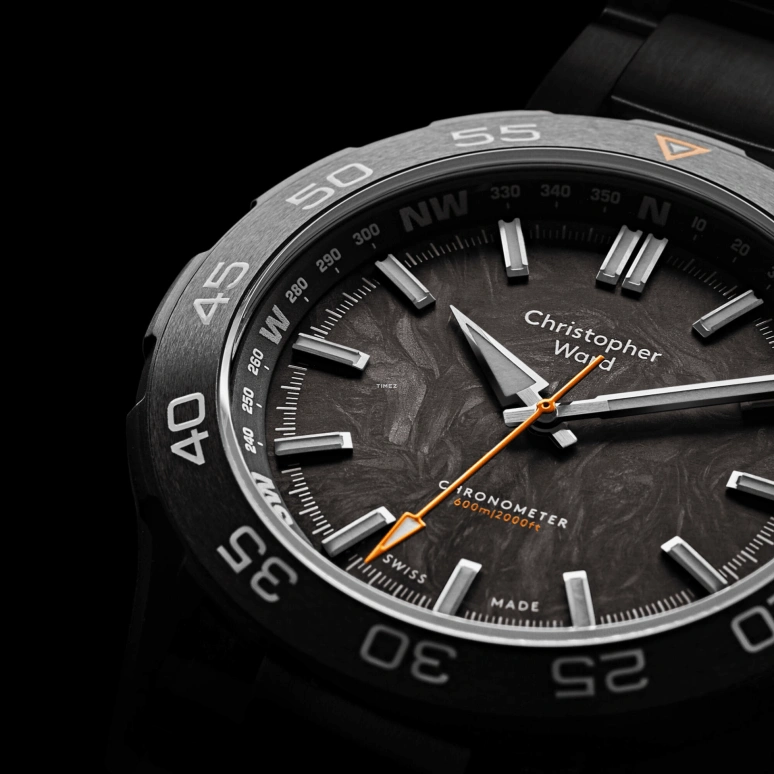 Christopher Ward,C60 42mm,42mm,Stainless Steel,Black,Automatic,38hours,Sapphire,Crystal Glass,C60,C60-42A3H1-SGKK0-BG