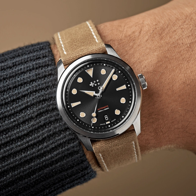 Christopher Ward,C65 38mm,38mm,Stainless Steel,Black,Automatic,Day,38hours,C65,C65-38ADA3-S00K0-WC