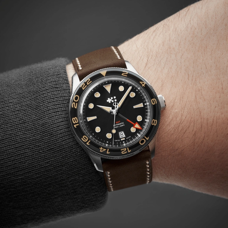 Christopher Ward,C65 41mm,41mm,Stainless Steel,Black,Automatic,Day,Dule Time,C65,C65-41AGM2-S0KK1-VT