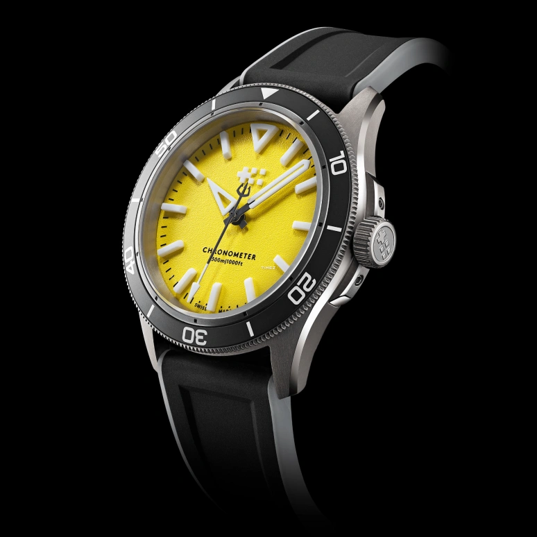 Christopher Ward,C60 41mm,41mm,Titanium,Ceramic,Yellow,Automatic,56hours,Sapphire,Crystal Glass,C60,C60-41C3H31T0KY0-RKW
