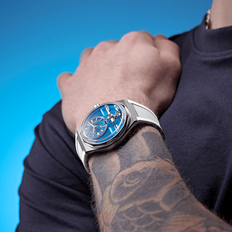 Christopher Ward,The C12 Loco 41mm,41mm,Stainless Steel,Blue,Handwound,Tourbillon,144hours,C12,C12-41H6D1-S00B0-RW