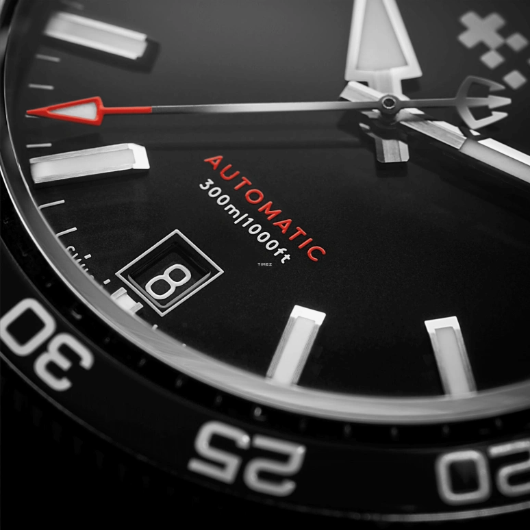 Christopher Ward,C60 38mm,38mm,Stainless Steel,Black,Automatic,Day,38hours,C60,C60-38ADA31S0KK0-B0