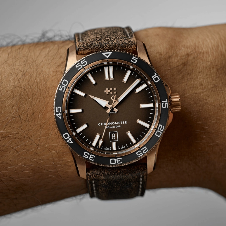 Christopher Ward,C60 42mm,42mm,Bronze,Brown,Automatic,Day,38hours,C60,C60-42ADC31B0KK0-VT1