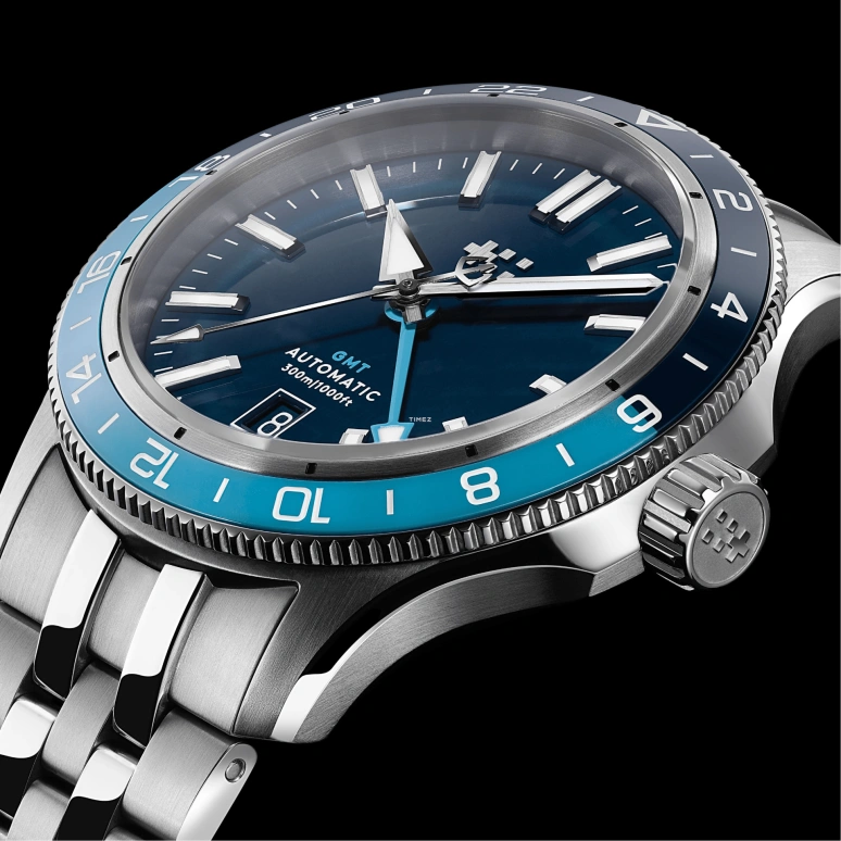 Christopher Ward,C60 40mm,40mm,Stainless Steel,Blue,Automatic,Day,Dule Time,GMT,C60,C60-40AGM31S0BB0-B0