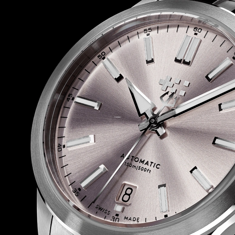 Christopher Ward,C63 36mm,36mm,Stainless Steel,Pink Red,Automatic,Day,38hours,C63,C63-36ADA3-S00F0-B0
