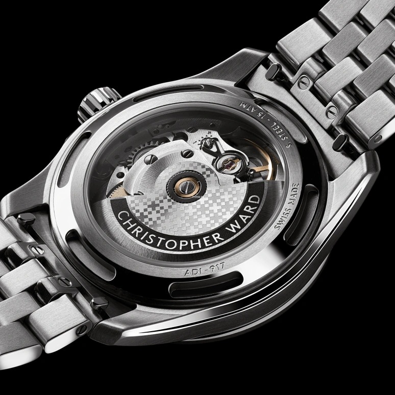 Christopher Ward,C63 36mm,36mm,Stainless Steel,Cyan,Automatic,Day,38hours,C63,C63-36ADA3-S00B4-B0