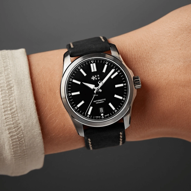 Christopher Ward,C63 36mm,36mm,Stainless Steel,Black,Automatic,Day,38hours,C63,C63-36ADA3-S00K1-VK