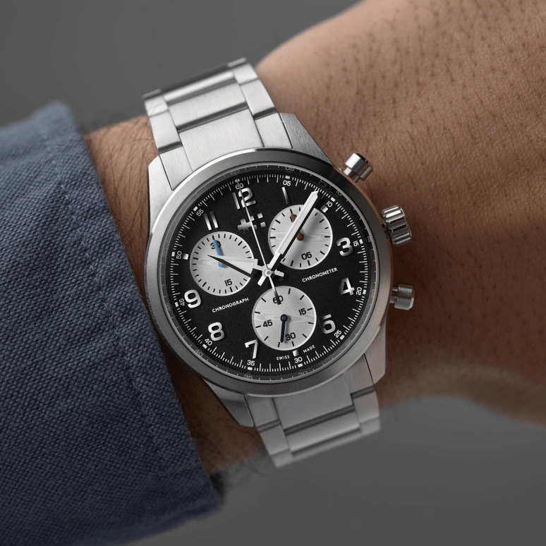 Christopher Ward,C63 39mm,39mm,Stainless Steel,Black,Quartz,Chronograph,27400hours,C63,C63-39QCC3-S00K0-B0