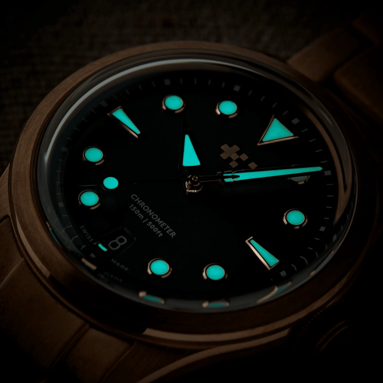 Christopher Ward,C65 38mm,38mm,Bronze,Blue,Automatic,Day,38hours,C65,C65-38ADC3-BP0B0-B0