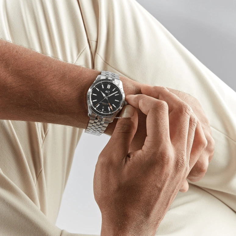 Christopher Ward,C63 39mm,39mm,Stainless Steel,Black,Automatic,Day,Dule Time,C63,C63-39AGM3-S00K2-B1