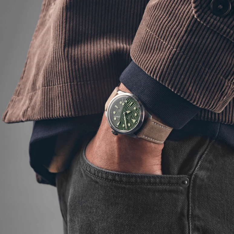 Christopher Ward,C65 38mm,38mm,Stainless Steel,Green,Automatic,38hours,Sapphire,Crystal Glass,C65,C65-38A3H4-S00V0-WC