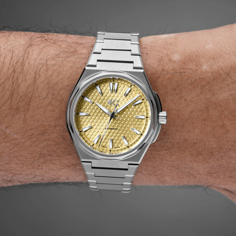 Christopher Ward,The Twelve 36mm,36mm,Stainless Steel,Yellow,Automatic,38hours,Sapphire,Crystal Glass,C12,C12-36A3H1-S00A0-B0