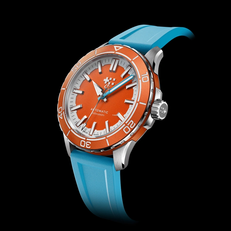 Christopher Ward,C60 44mm,44mm,Stainless Steel,Aluminium,Orange,Automatic,38hours,Sapphire,Crystal Glass,C60,C60-44A3H31S0OO0-RLB