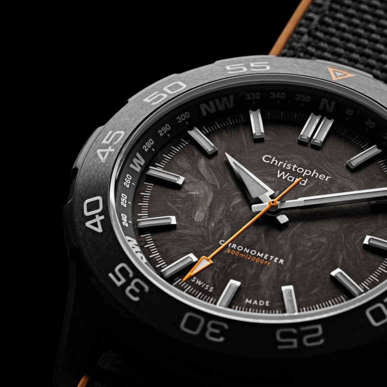 Christopher Ward,C60 42mm,42mm,Stainless Steel,Black,Automatic,38hours,Sapphire,Crystal Glass,C60,C60-42A3H1-SGKK0-HO